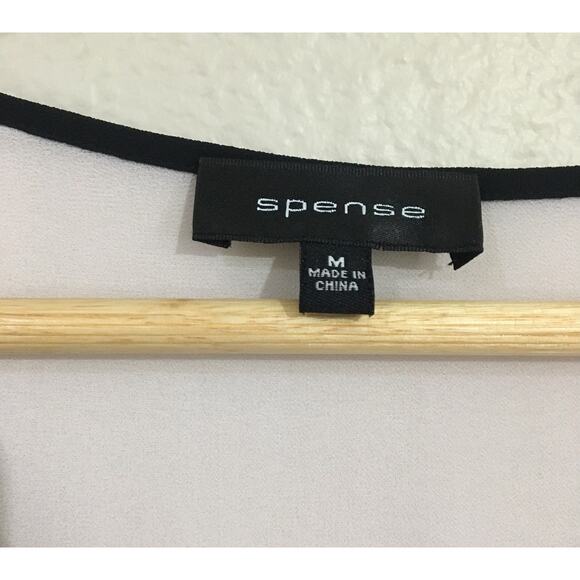 Spense Sheer Pink  Pleated Long Sleeve Blouse Size Medium - Picture 3 of 7